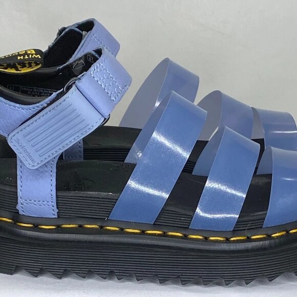 Dr. Martens Women’s Blaire Jelly Sandals – Zen Blue Glitter – Size 6 - Picture 1 of 7